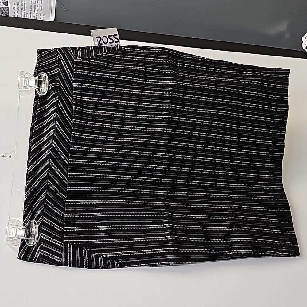 Black silver striped skirt